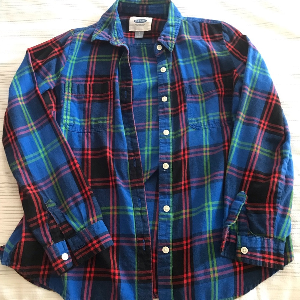 Blue old navy flannel